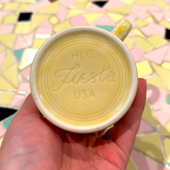 Fiestaware Coffee Cup Ivory O-Ring Handle HLC - Picture 2 of 3